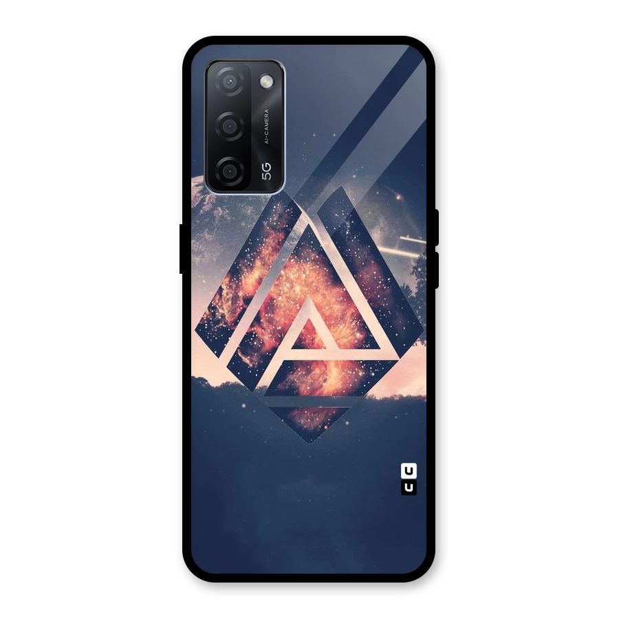 Moon Abstract Glass Back Case for Oppo A53s 5G