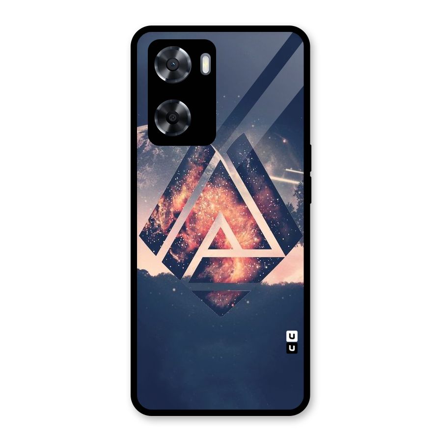 Moon Abstract Glass Back Case for Oppo A57 2022