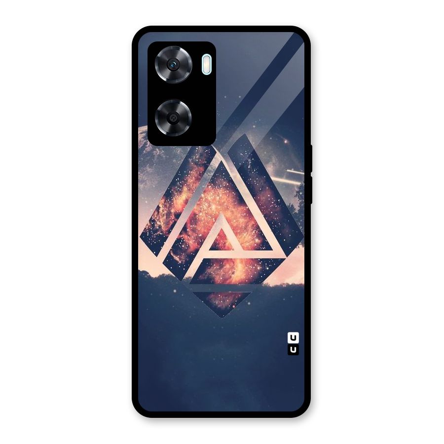 Moon Abstract Glass Back Case for Oppo A77
