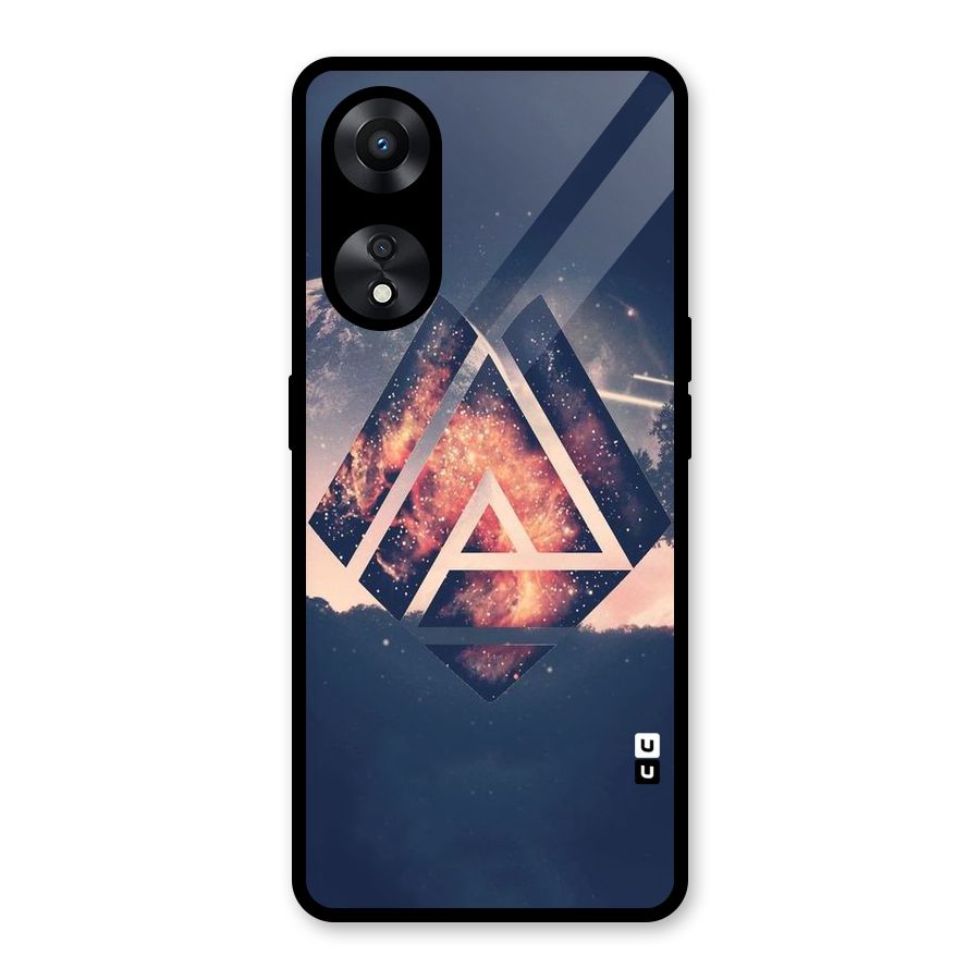 Moon Abstract Glass Back Case for Oppo A78