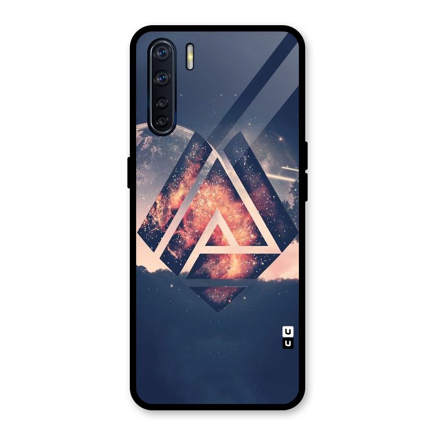 Moon Abstract Glass Back Case for Oppo F15