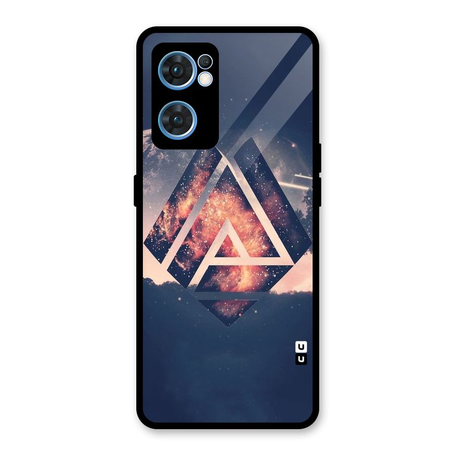 Moon Abstract Glass Back Case for Oppo Reno7 5G