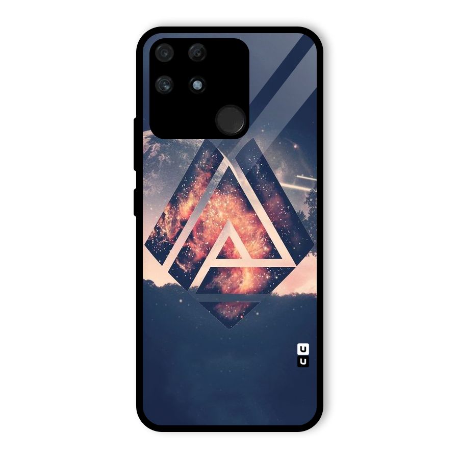 Moon Abstract Glass Back Case for Realme Narzo 50A