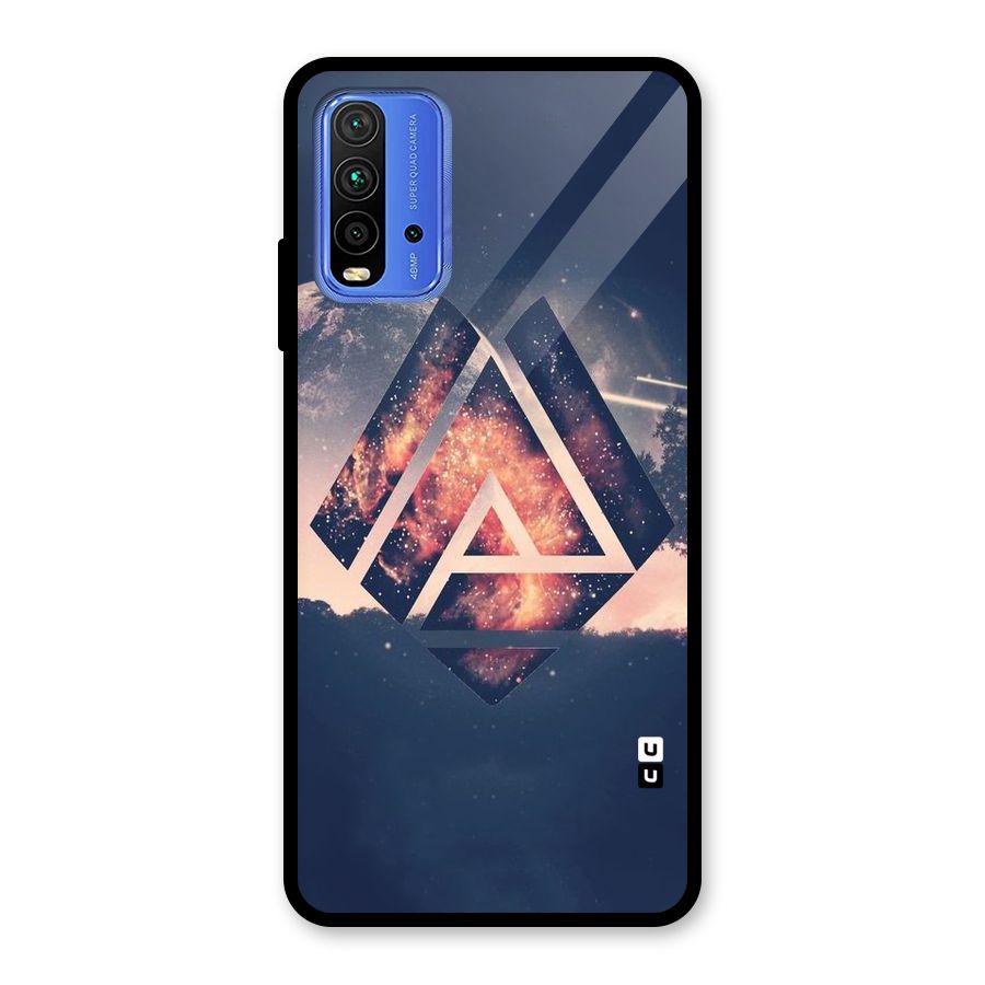 Moon Abstract Glass Back Case for Redmi 9 Power