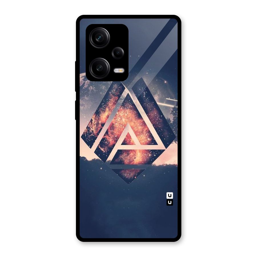 Moon Abstract Glass Back Case for Redmi Note 12 Pro