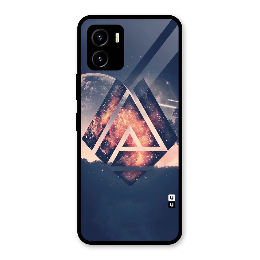 Moon Abstract Glass Back Case for Vivo Y15s