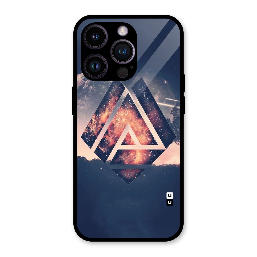 Moon Abstract Glass Back Case for iPhone 14 Pro