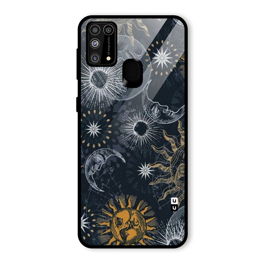 Moon And Sun Glass Back Case for Galaxy M31