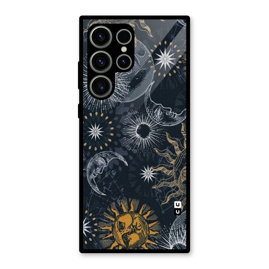 Moon And Sun Glass Back Case for Galaxy S23 Ultra
