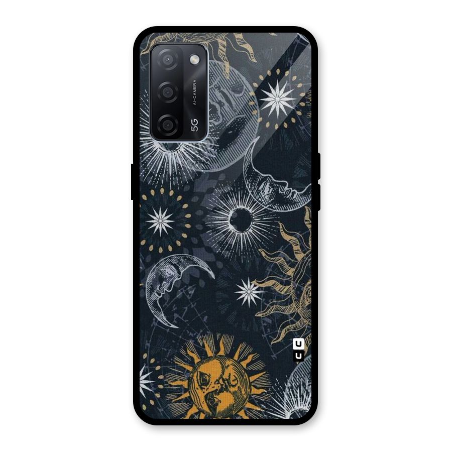 Moon And Sun Glass Back Case for Oppo A53s 5G