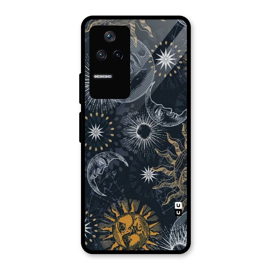 Moon And Sun Glass Back Case for Poco F4 5G