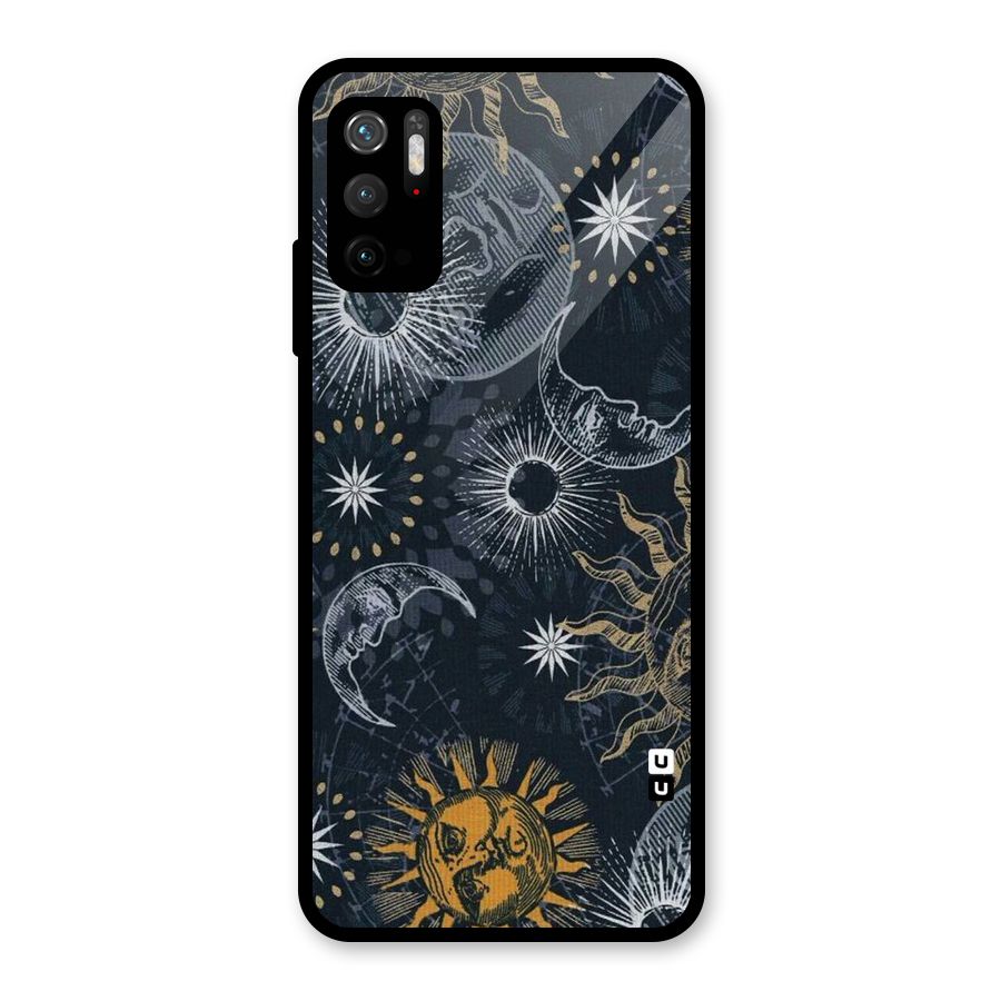 Moon And Sun Glass Back Case for Poco M3 Pro 5G