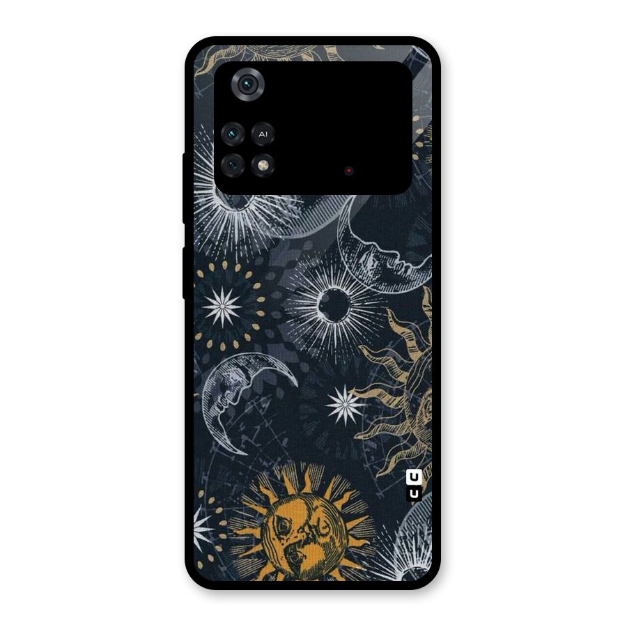 Moon And Sun Glass Back Case for Poco M4 Pro 4G