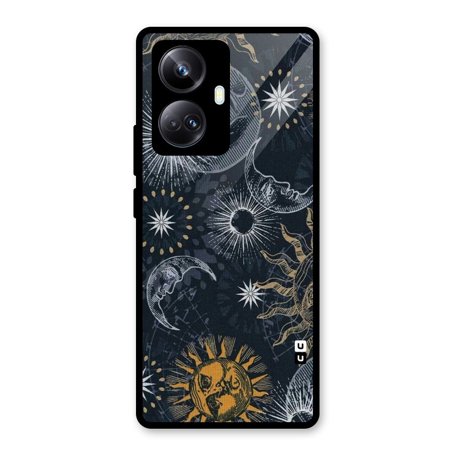Moon And Sun Glass Back Case for Realme 10 Pro Plus