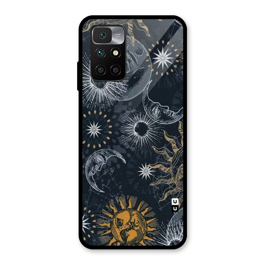 Moon And Sun Glass Back Case for Redmi 10 Prime