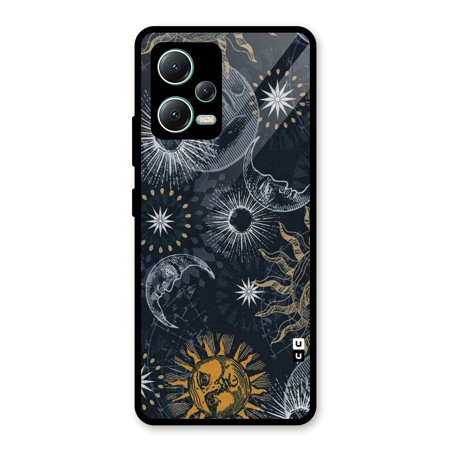 Moon And Sun Glass Back Case for Redmi Note 12 5G