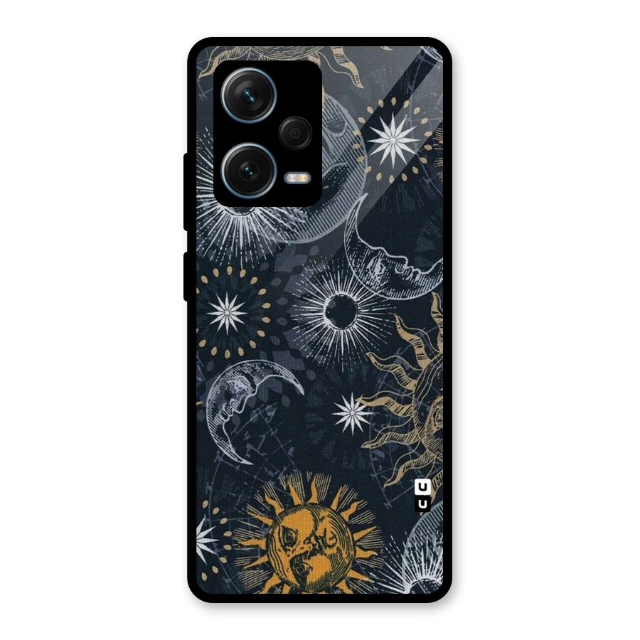 Moon And Sun Glass Back Case for Redmi Note 12 Pro Plus 5G