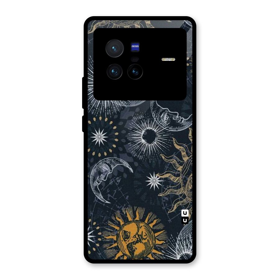 Moon And Sun Glass Back Case for Vivo X80