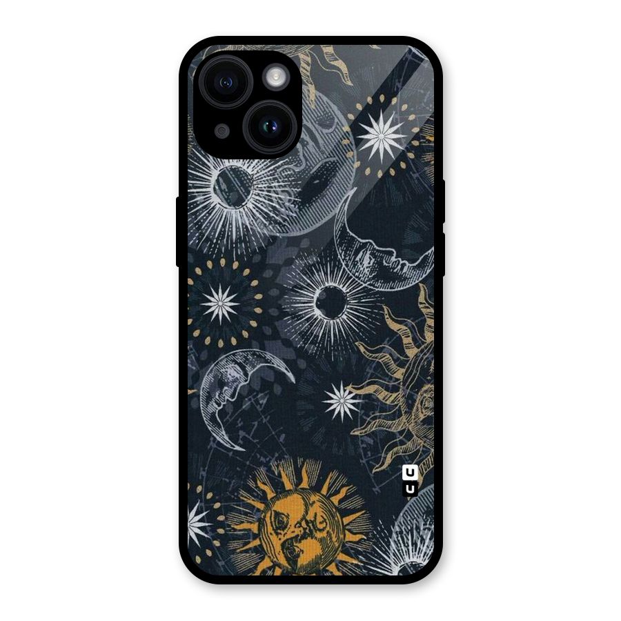 Moon And Sun Glass Back Case for iPhone 14