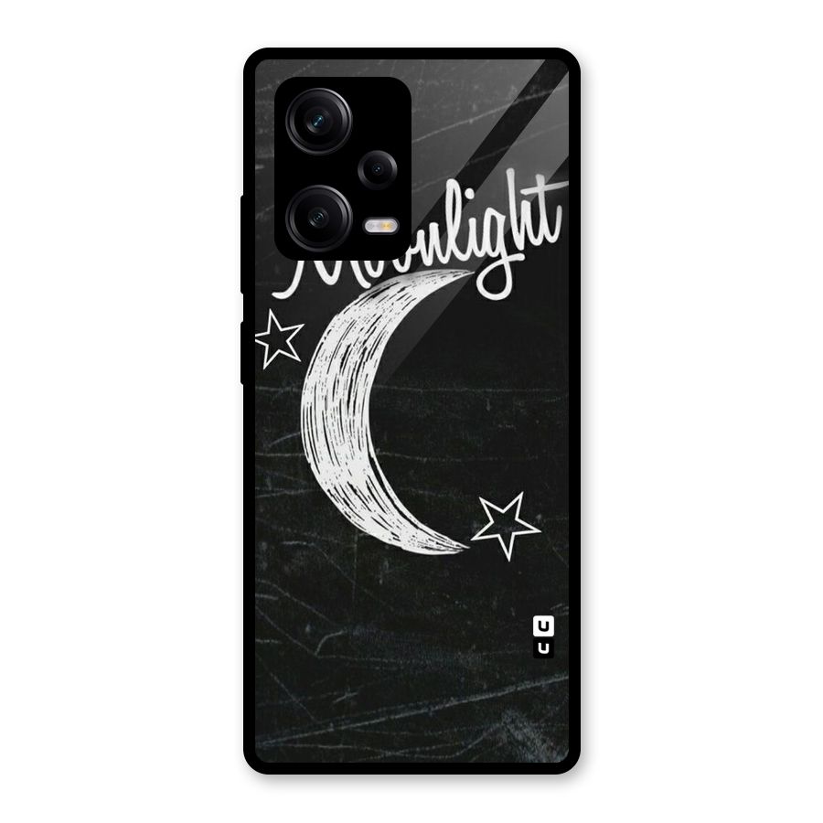 Moon Light Glass Back Case for Redmi Note 12 Pro