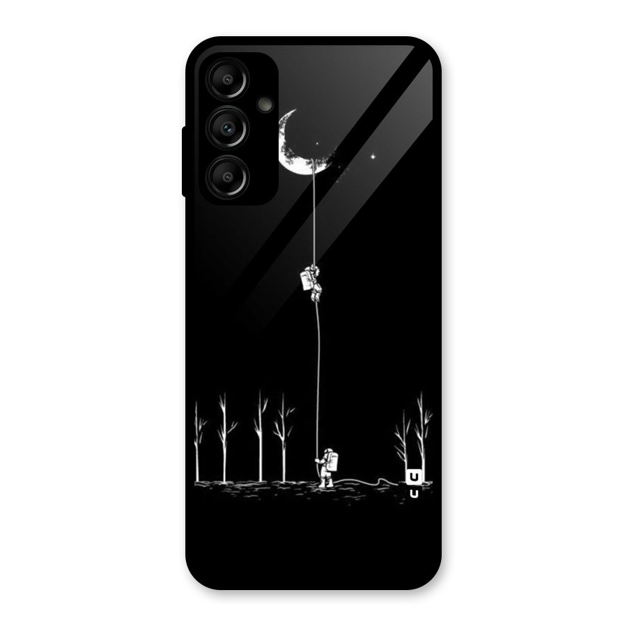 Moon Man Glass Back Case for Galaxy A14 5G