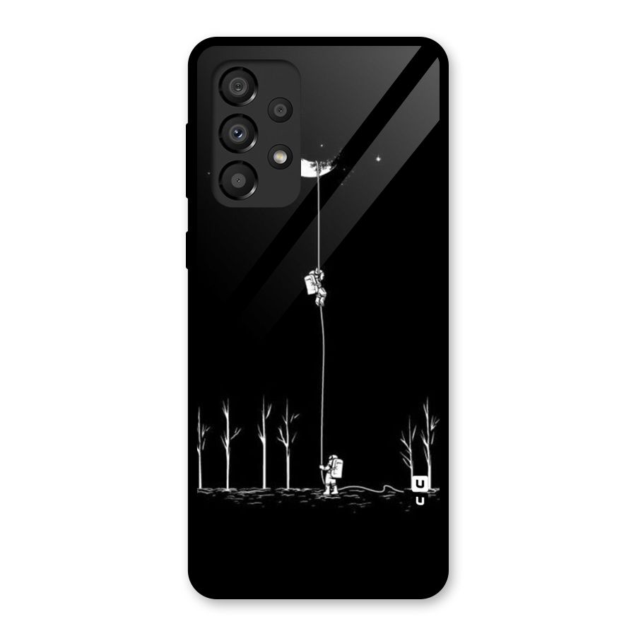 Moon Man Glass Back Case for Galaxy A33 5G