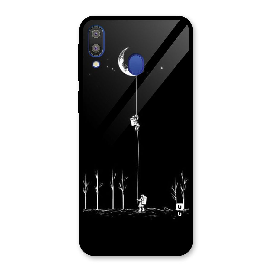 Moon Man Glass Back Case for Galaxy M20