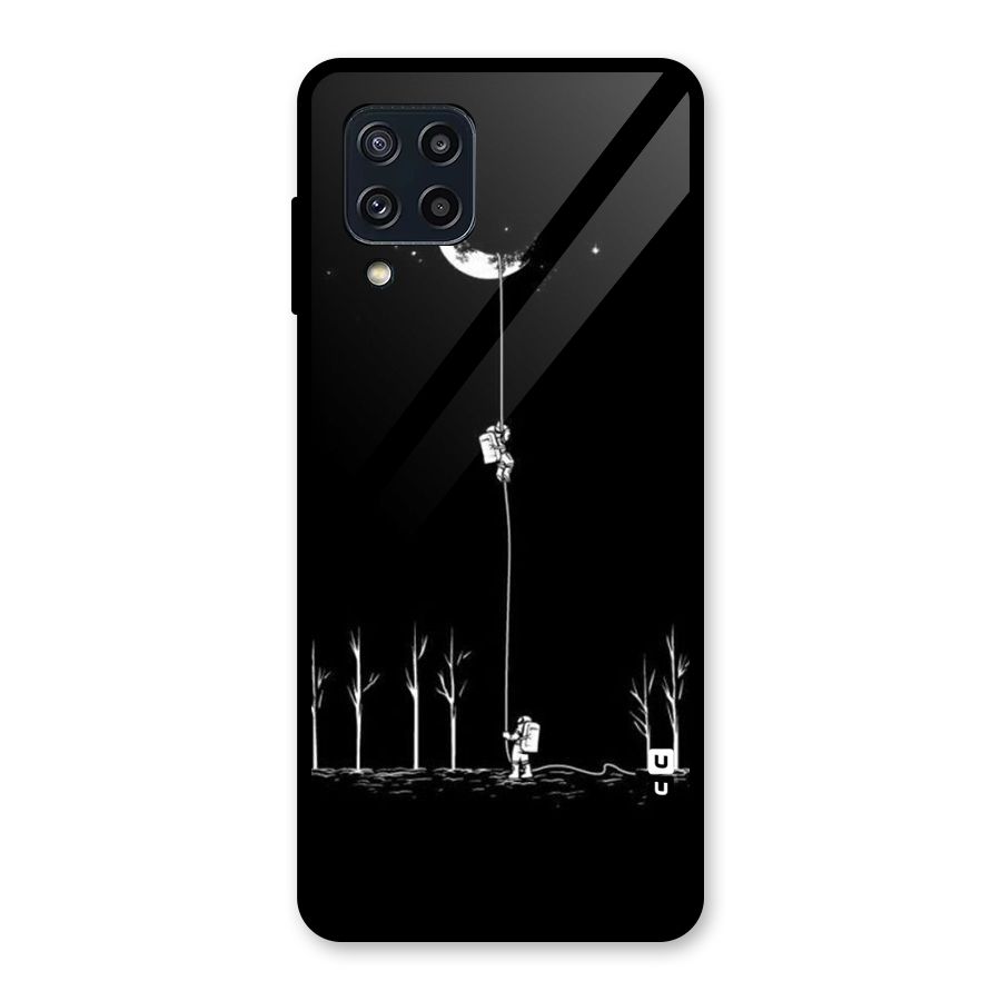 Moon Man Glass Back Case for Galaxy M32