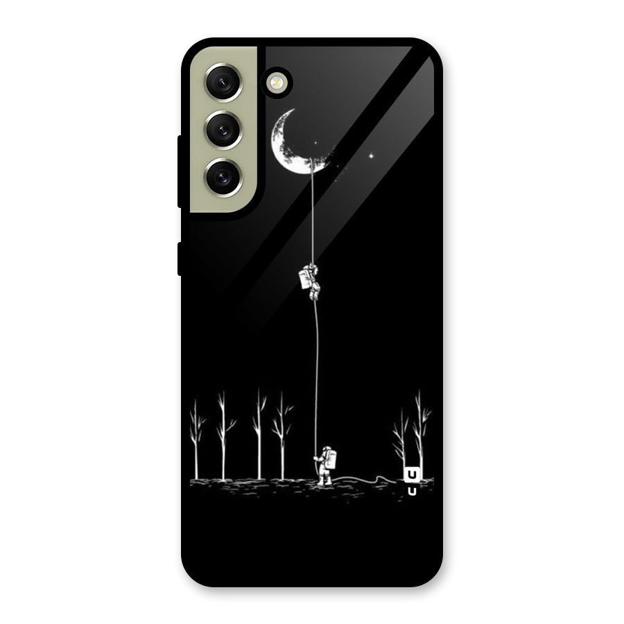 Moon Man Glass Back Case for Galaxy S21 FE 5G