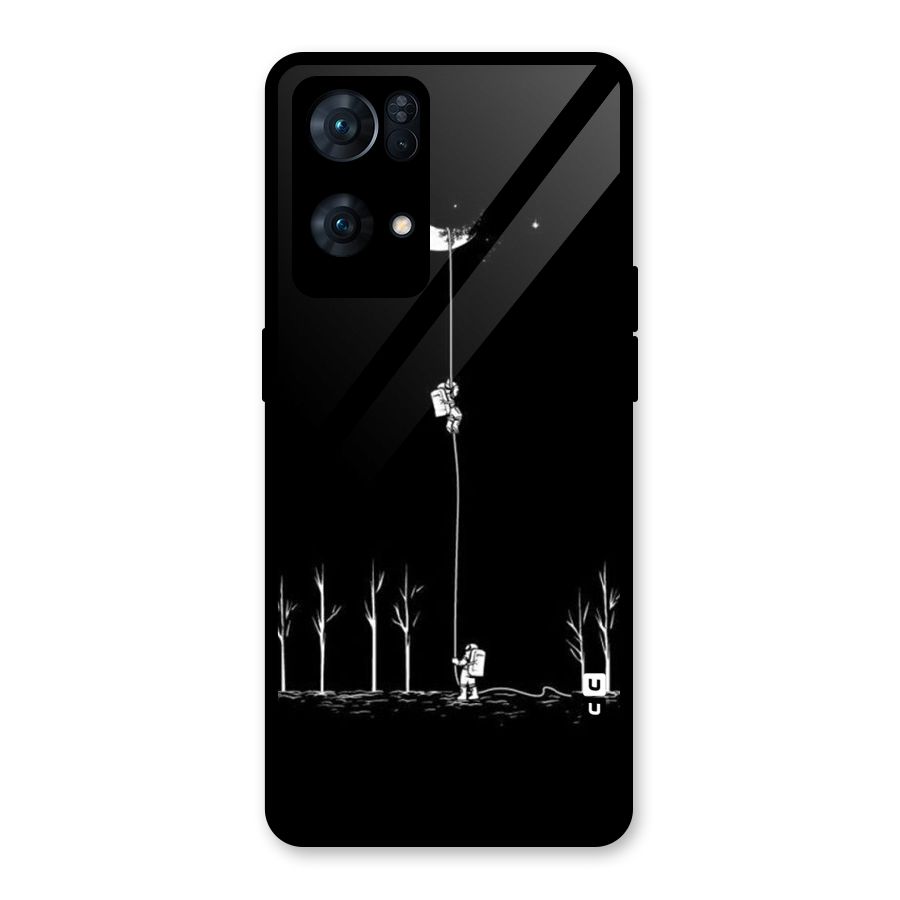 Moon Man Glass Back Case for Oppo Reno7 Pro 5G