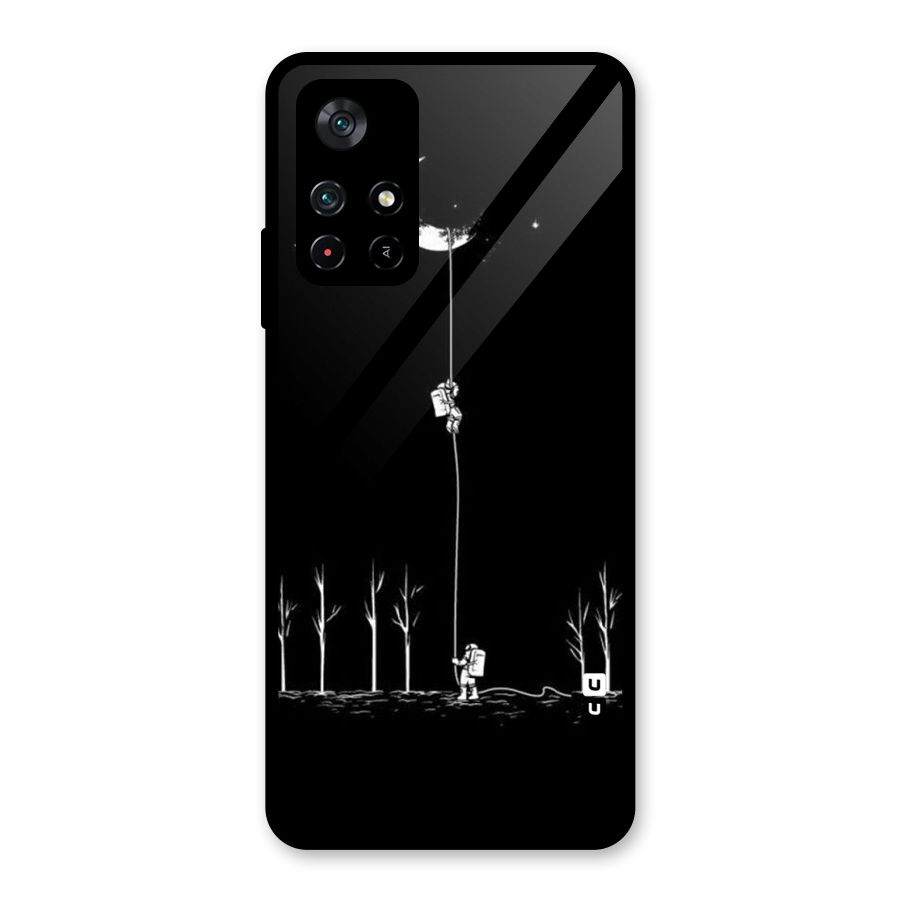 Moon Man Glass Back Case for Poco M4 Pro 5G