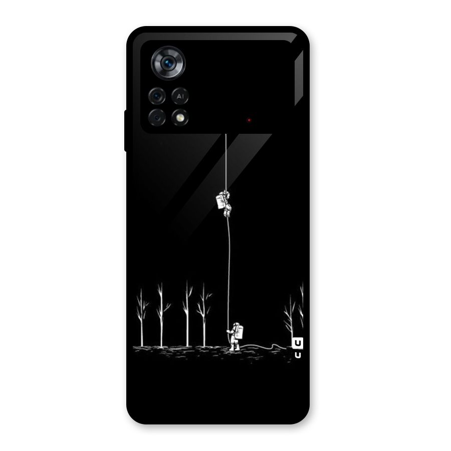 Moon Man Glass Back Case for Poco X4 Pro 5G