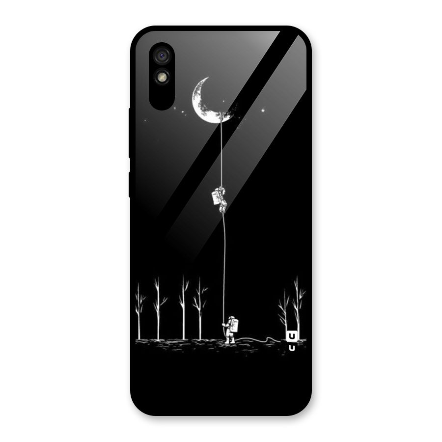 Moon Man Glass Back Case for Redmi 9A