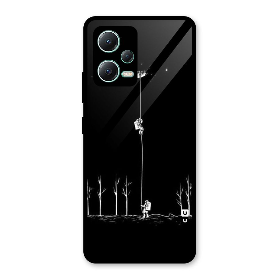 Moon Man Glass Back Case for Redmi Note 12 5G