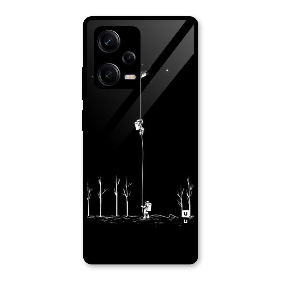 Moon Man Glass Back Case for Redmi Note 12 Pro
