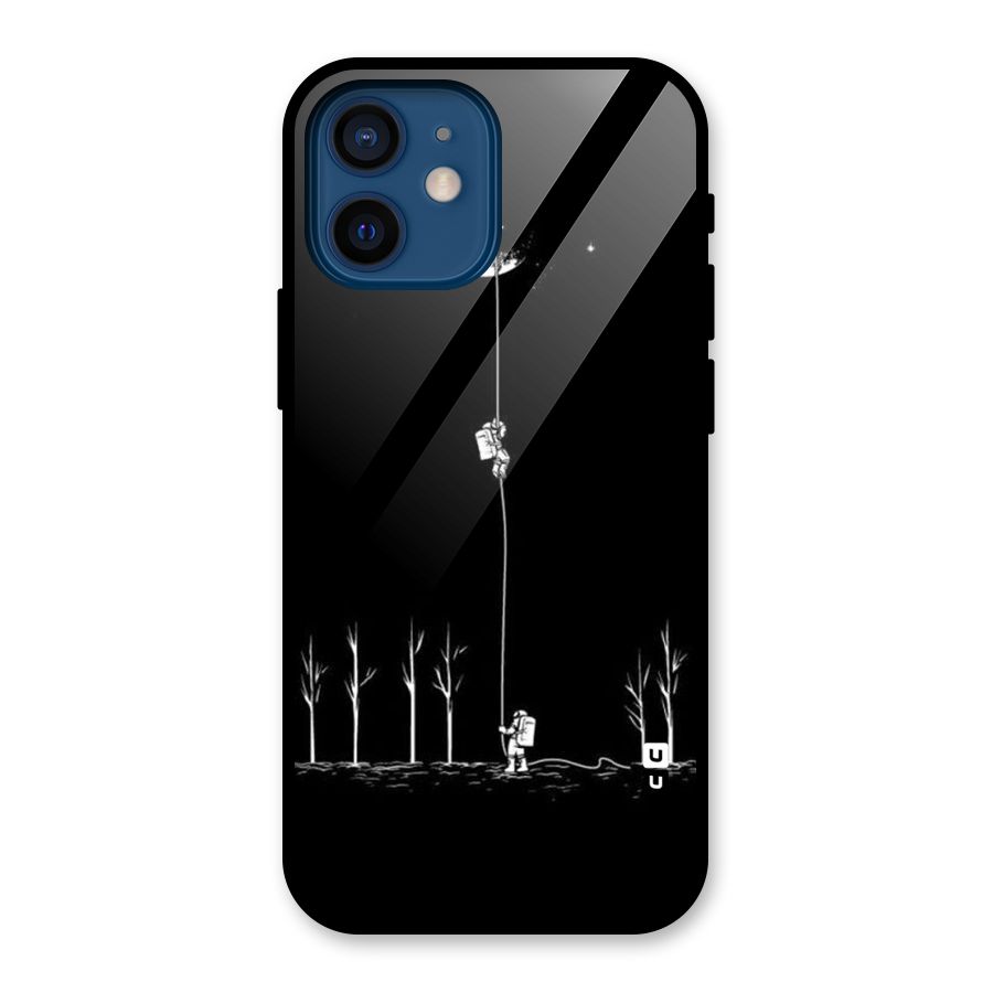 Moon Man Glass Back Case for iPhone 12 Mini