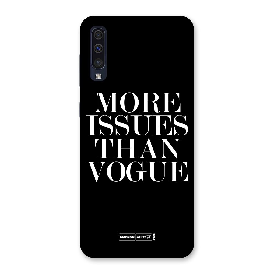 More Issues than Vogue (Black) Back Case for Galaxy A50s