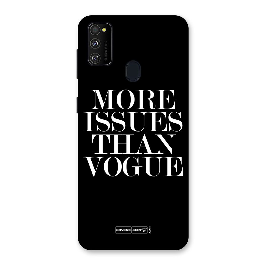 More Issues than Vogue (Black) Back Case for Galaxy M21
