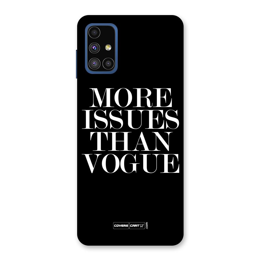 More Issues than Vogue (Black) Back Case for Galaxy M51