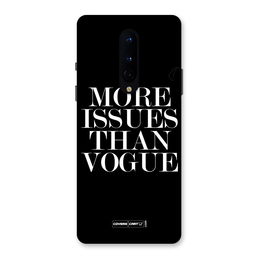 More Issues than Vogue (Black) Back Case for OnePlus 8