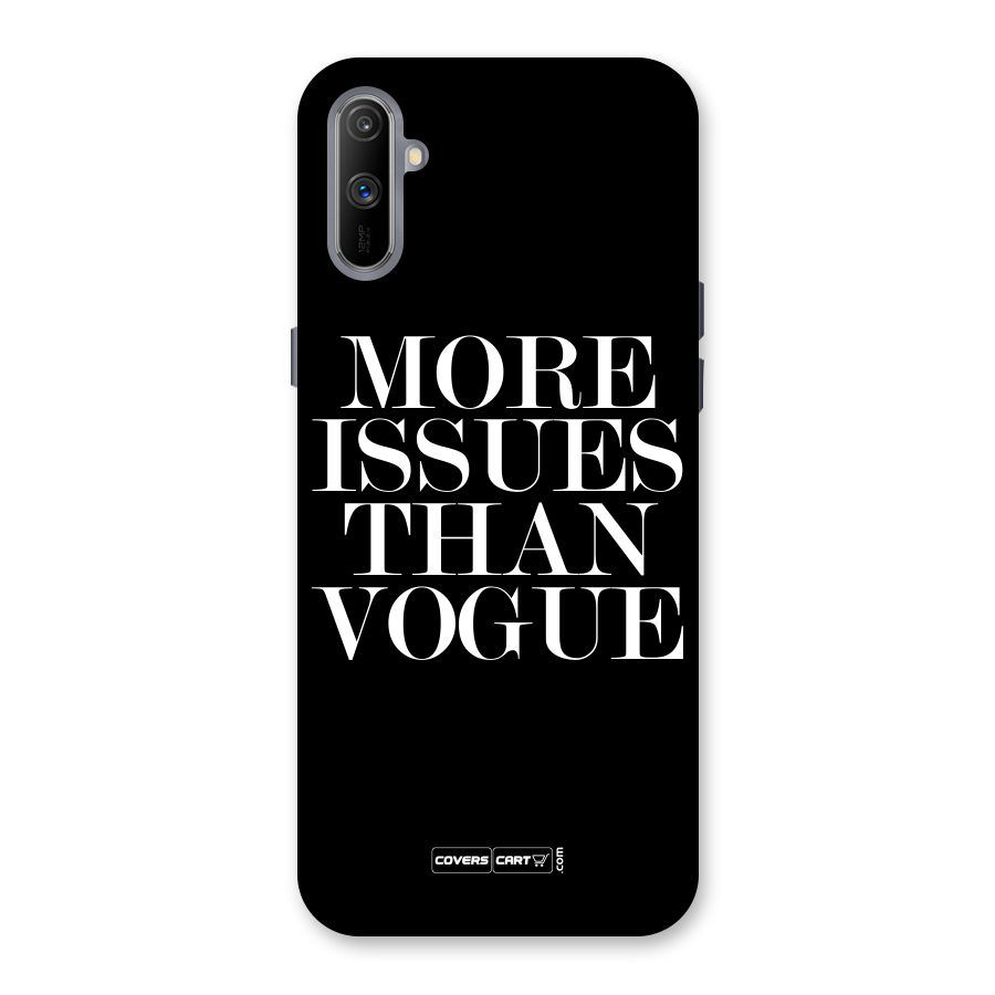 More Issues than Vogue (Black) Back Case for Realme C3