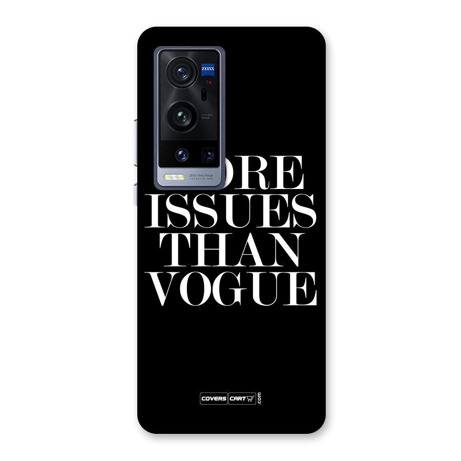 More Issues than Vogue (Black) Back Case for Vivo X60 Pro Plus
