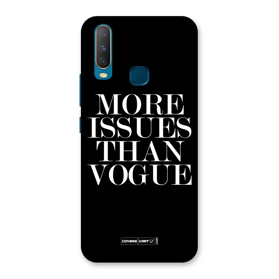More Issues than Vogue (Black) Back Case for Vivo Y15