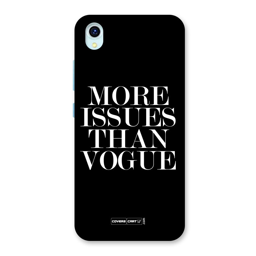 More Issues than Vogue (Black) Back Case for Vivo Y1s