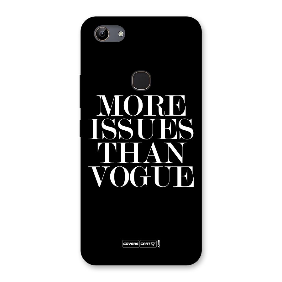 More Issues than Vogue (Black) Back Case for Vivo Y81