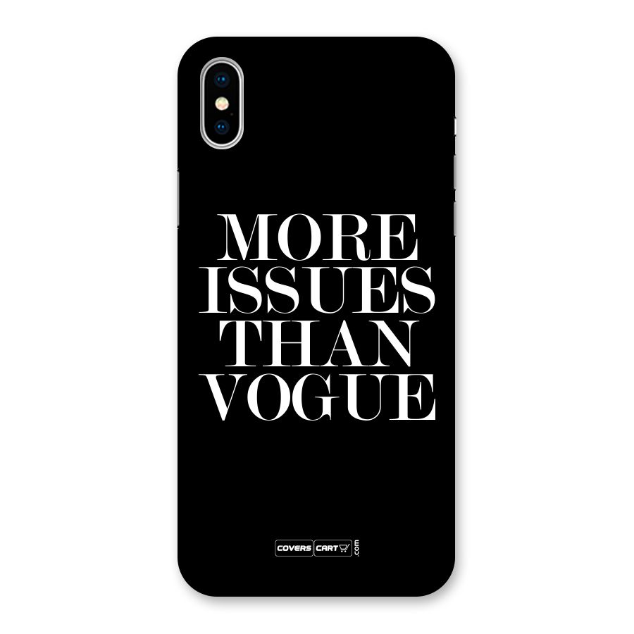 More Issues than Vogue (Black) Back Case for iPhone XS