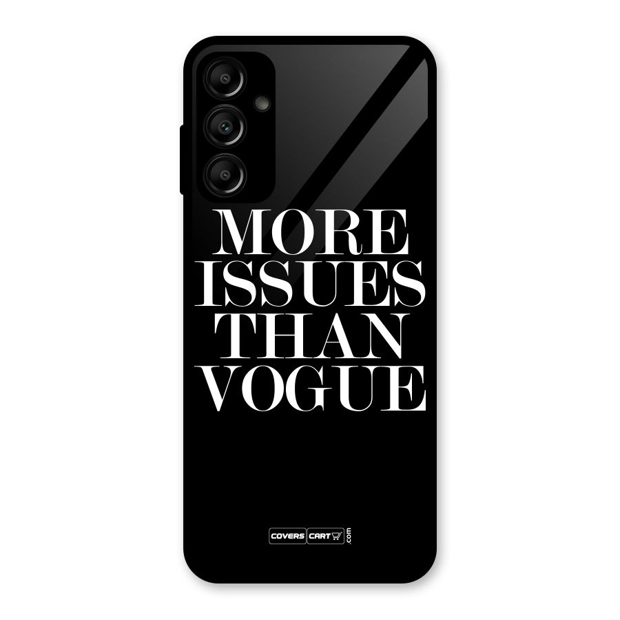 More Issues than Vogue (Black) Glass Back Case for Galaxy A14 5G