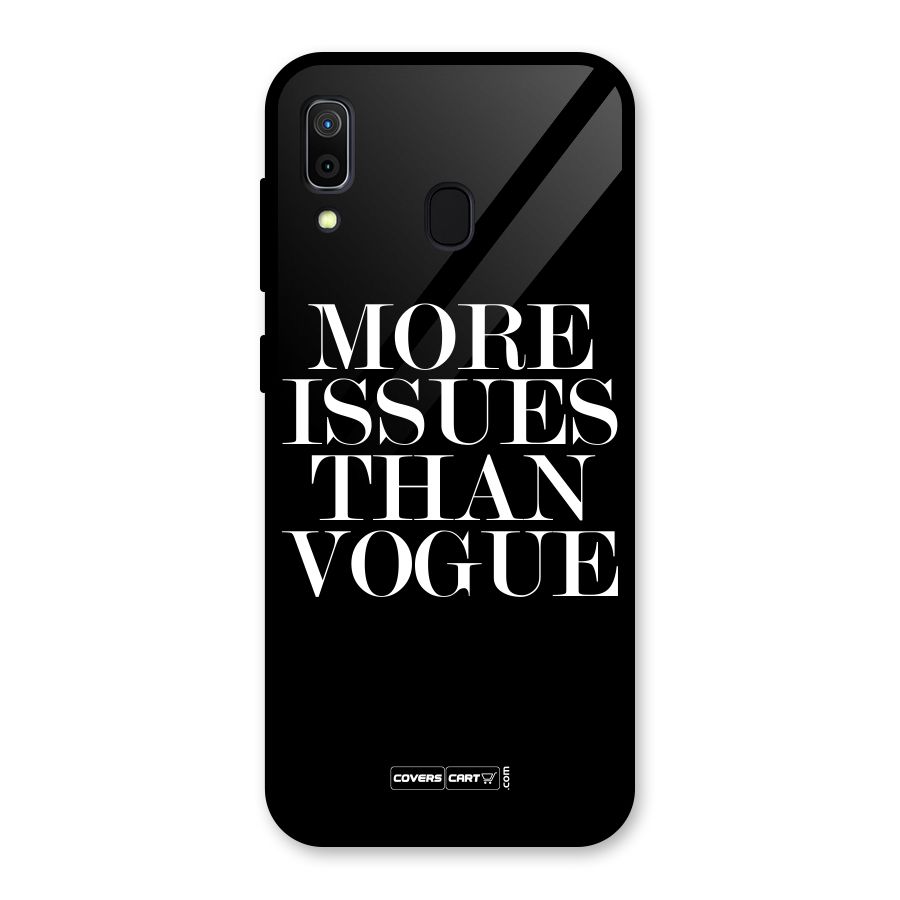 More Issues than Vogue (Black) Glass Back Case for Galaxy A30