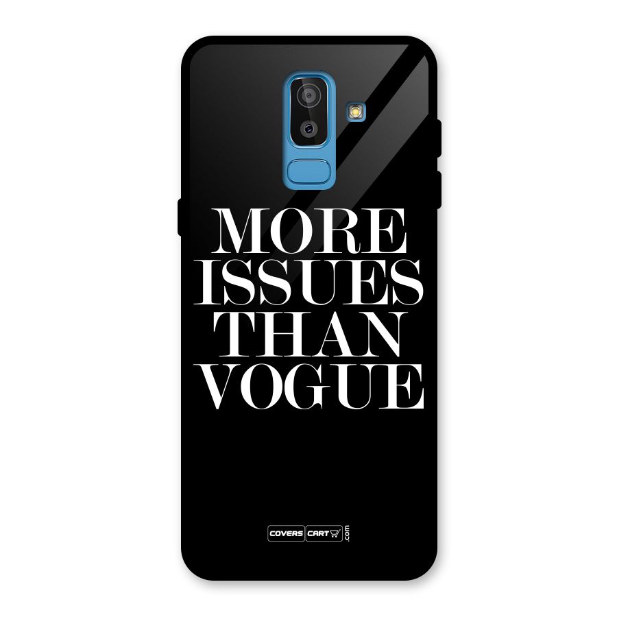 More Issues than Vogue (Black) Glass Back Case for Galaxy J8