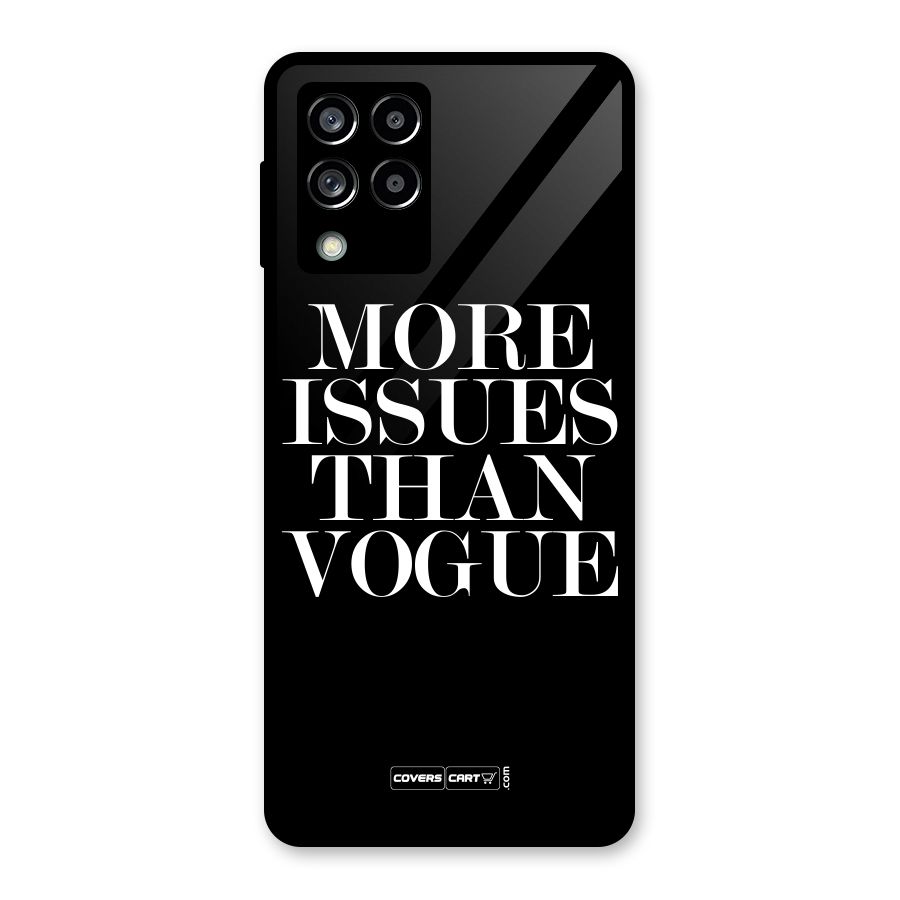 More Issues than Vogue (Black) Glass Back Case for Galaxy M53 5G